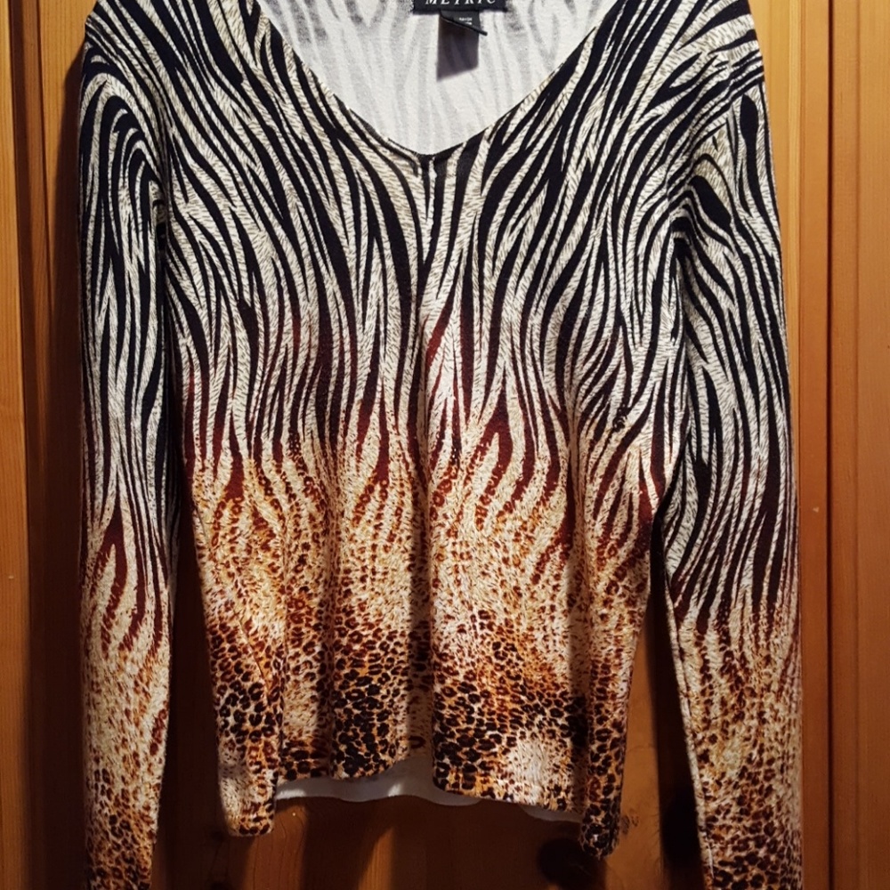 Metric animal print sweater
